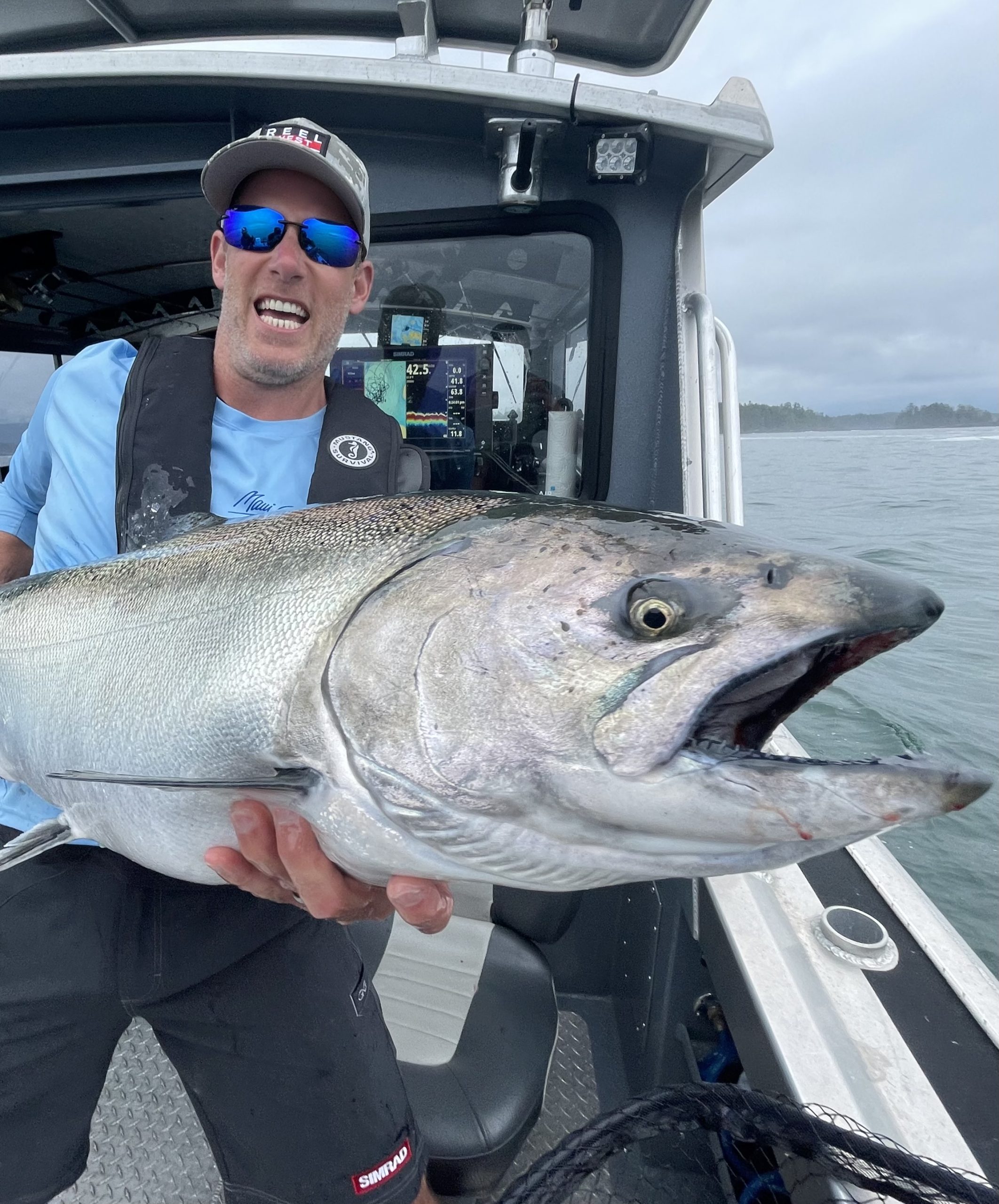 Huge salmon caught on fishing charter in Tofino